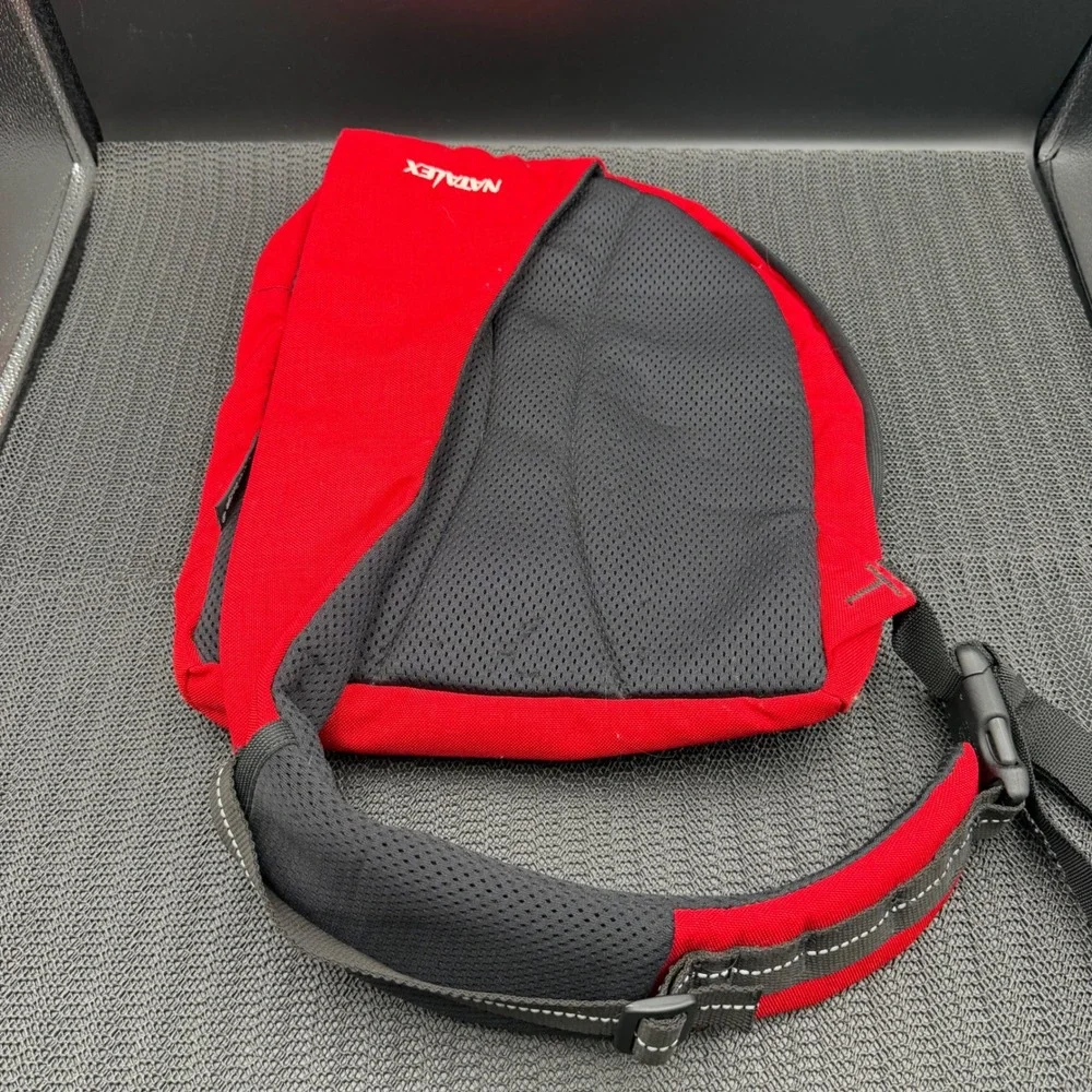 Natalex Killer Mix Red Cordura Sling Bag Padded Crossbody Backpack 1057